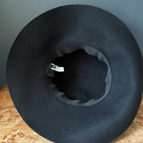 Aritzia Talula Baylis Black Wool Fedora Wide Brim Floppy Hat main image 7